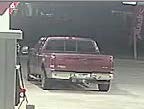 Photo of suspect's red truck. 
